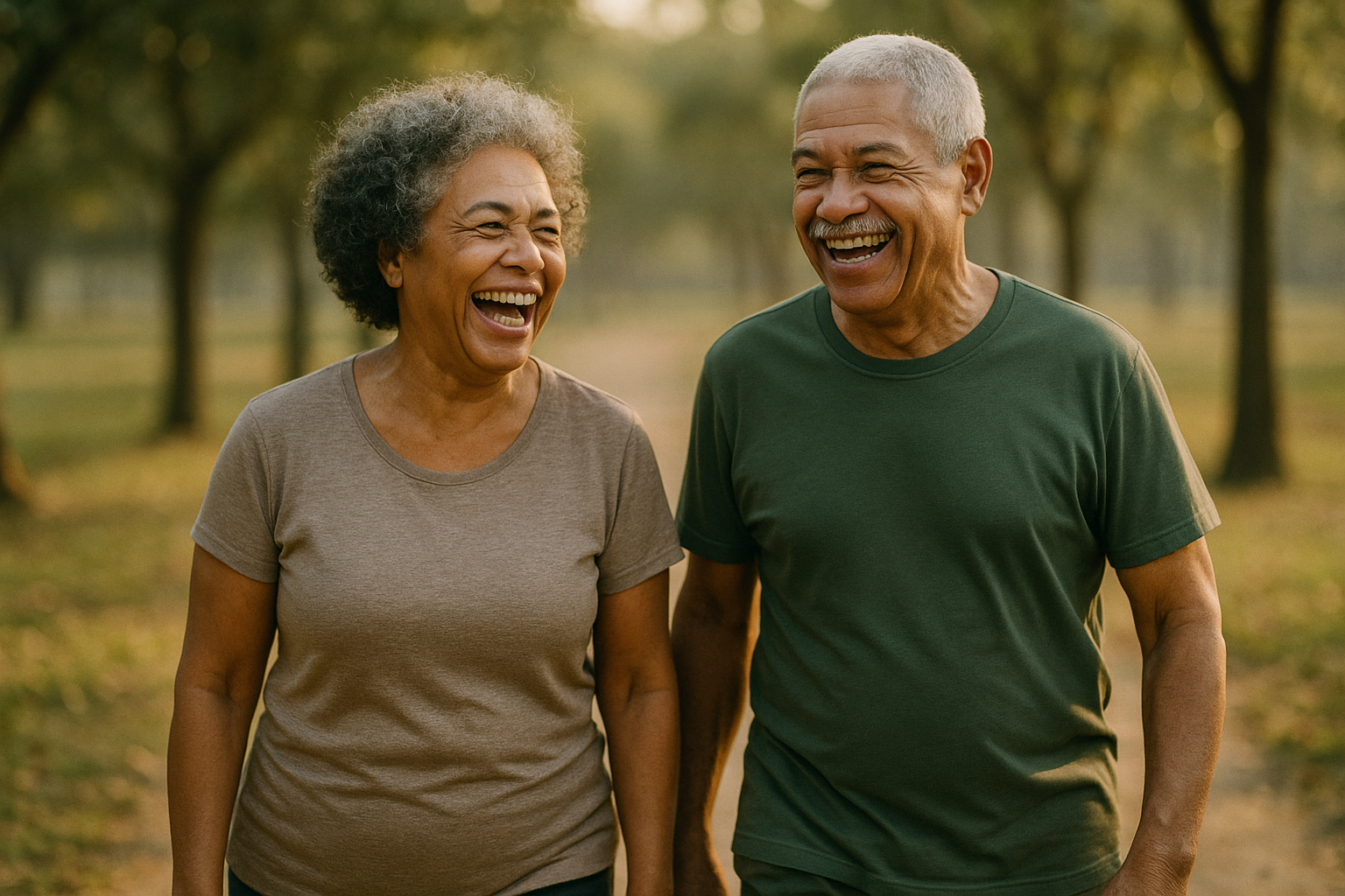 Casal acima dos 60 anos, ativo e cheio de vitalidade