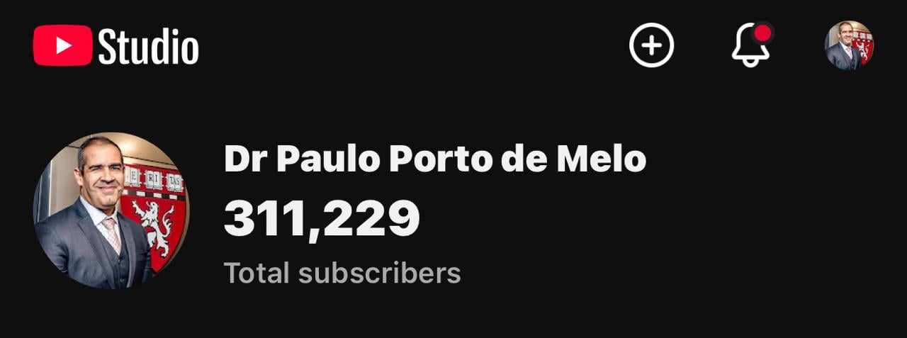 YouTube do Dr. Paulo, mais de 311 mil inscritos